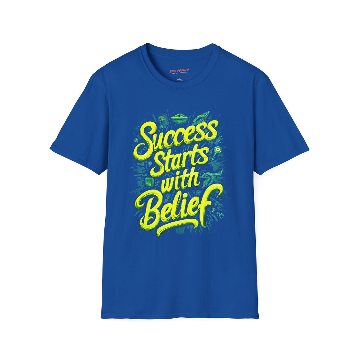 Motivational T-Shirt – Success Starts with Belief & Spread Love Graphic T-Shirt