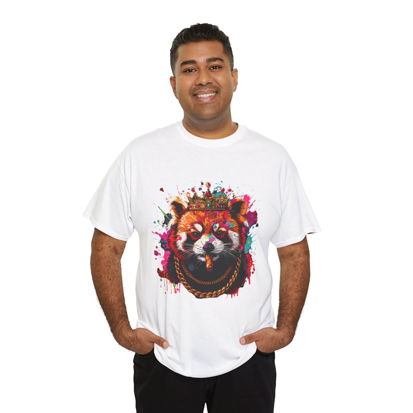 King Red Panda Unisex Heavy Cotton Tee | Red Panda Rebel Frequency