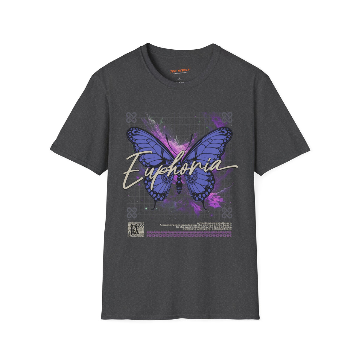 Euphoria Butterfly Graphic Spread Love Rose T-Shirt