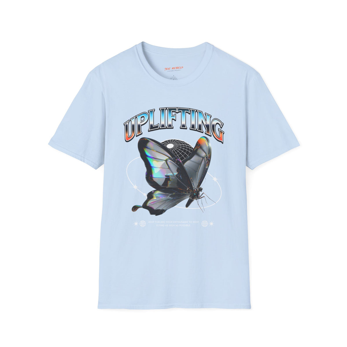 Uplifting Butterfly Spread Love Rose Graphic T-Shirt