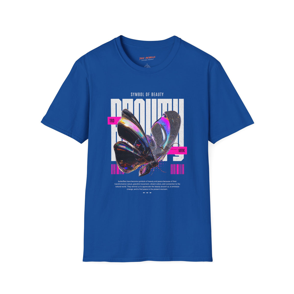 Symbol of Beauty Butterfly Spread Love Rose Graphic T-Shirt