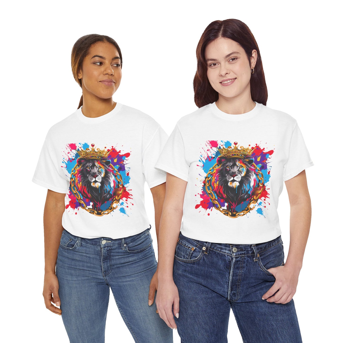 King of the Jungle Graphic Unisex Heavy Cotton Tee | Lion Rebel Frequency