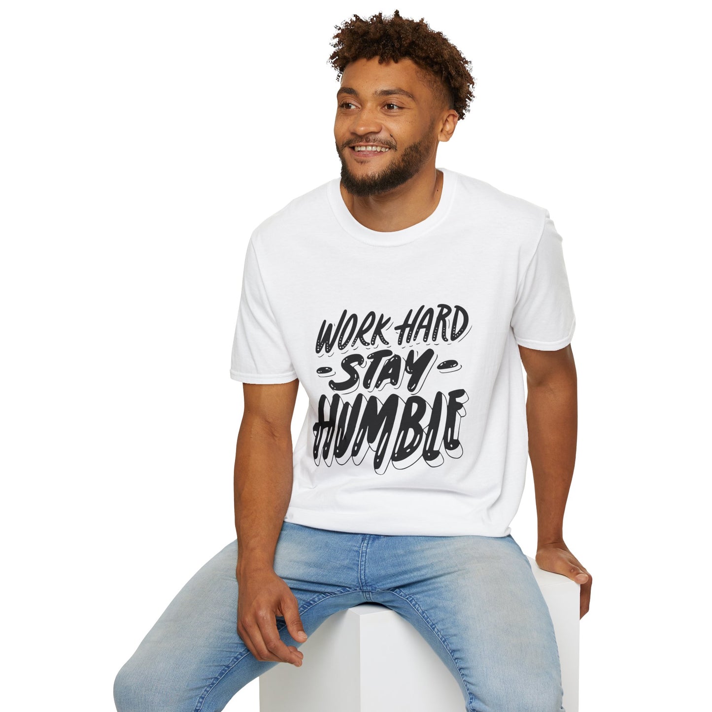 Work Hard Stay Humble Unisex Softstyle T-Shirt | Work Hard Rebel Frequency