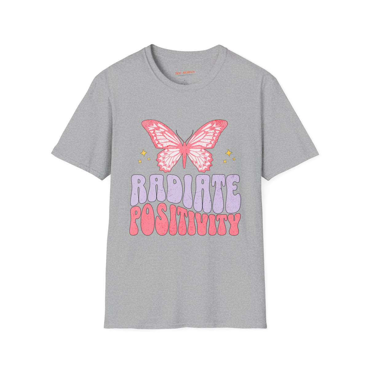 Spread Love & Radiate Positivity Butterfly Rose Graphic T-Shirt