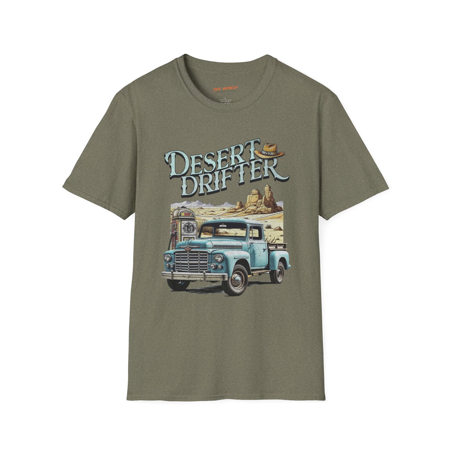 Desert Drifter Unisex Streetwear Graphic T-Shirt |  Western Vintage Graphic T-Shirt | Desert Rebel Frequency