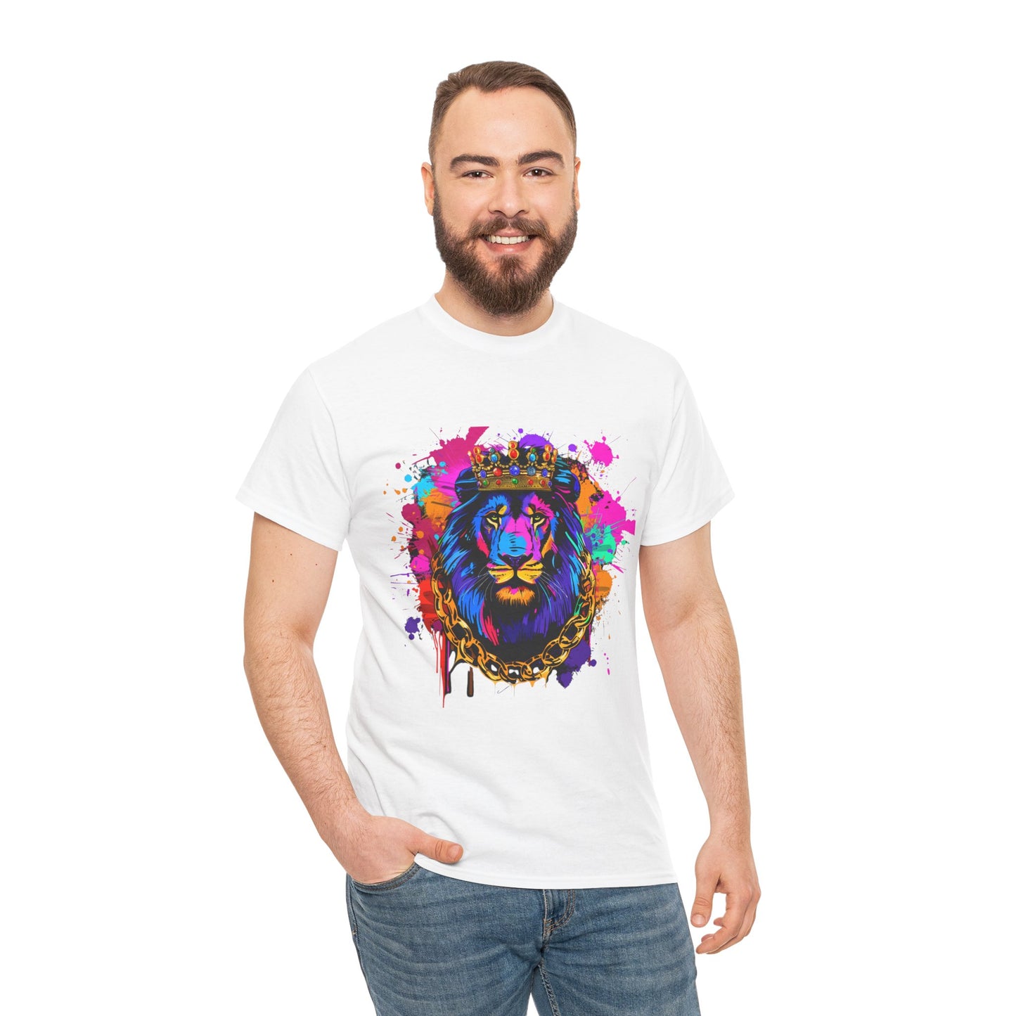 Royal Lion Graphic Unisex Heavy Cotton Tee | Lion Rebel Frequency