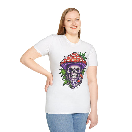 Psychedelic Skull Mushroom Unisex T-Shirt | Skull Rebel Frequency