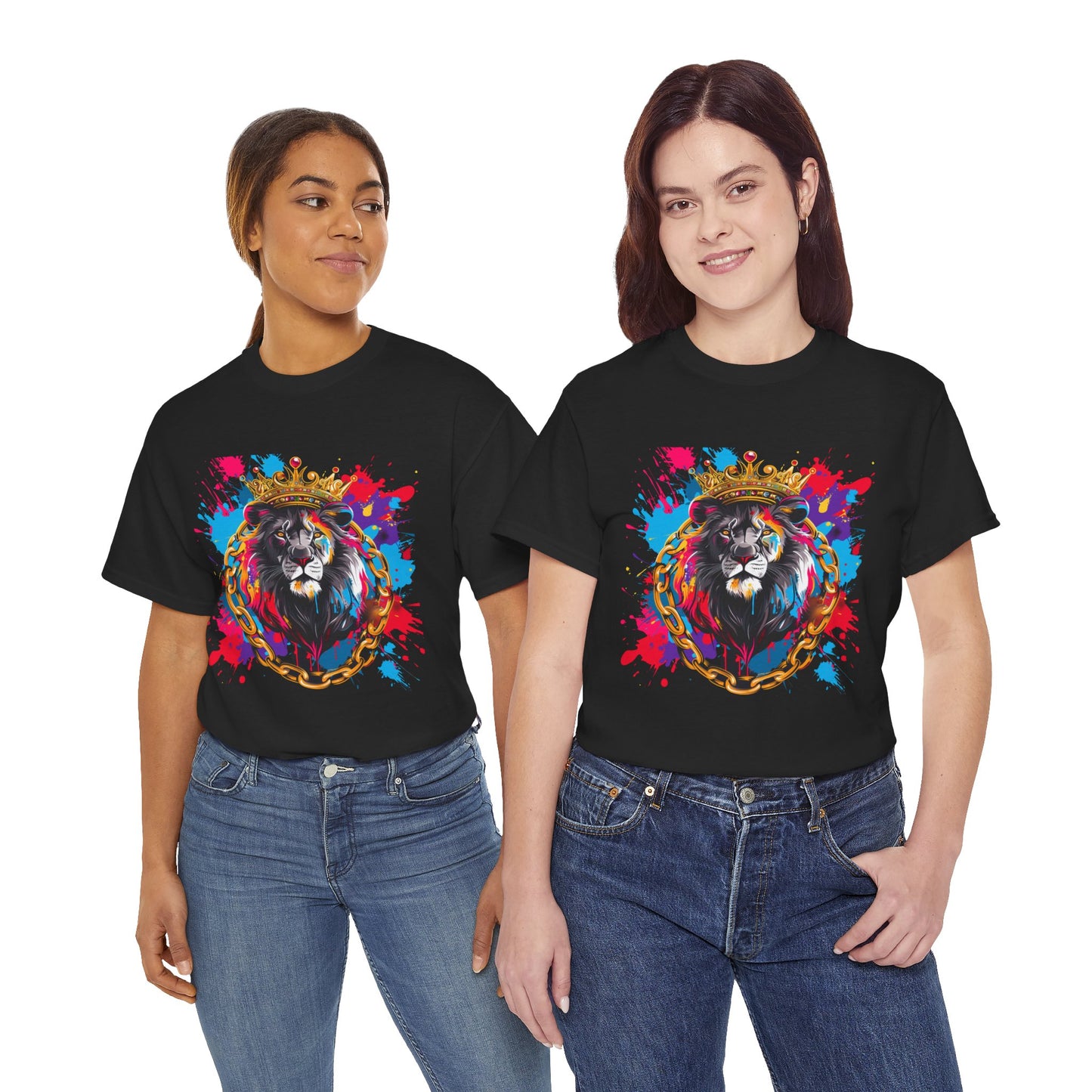 King of the Jungle Graphic Unisex Heavy Cotton Tee | Lion Rebel Frequency