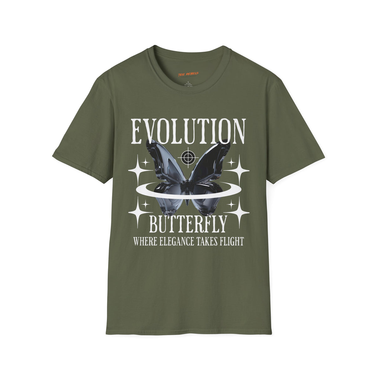 Evolution Butterfly 3 Spread Love Rose Graphic T-Shirt