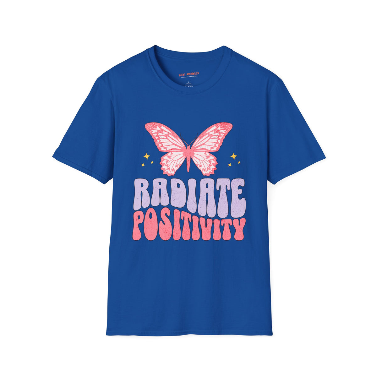 Spread Love & Radiate Positivity Butterfly Rose Graphic T-Shirt
