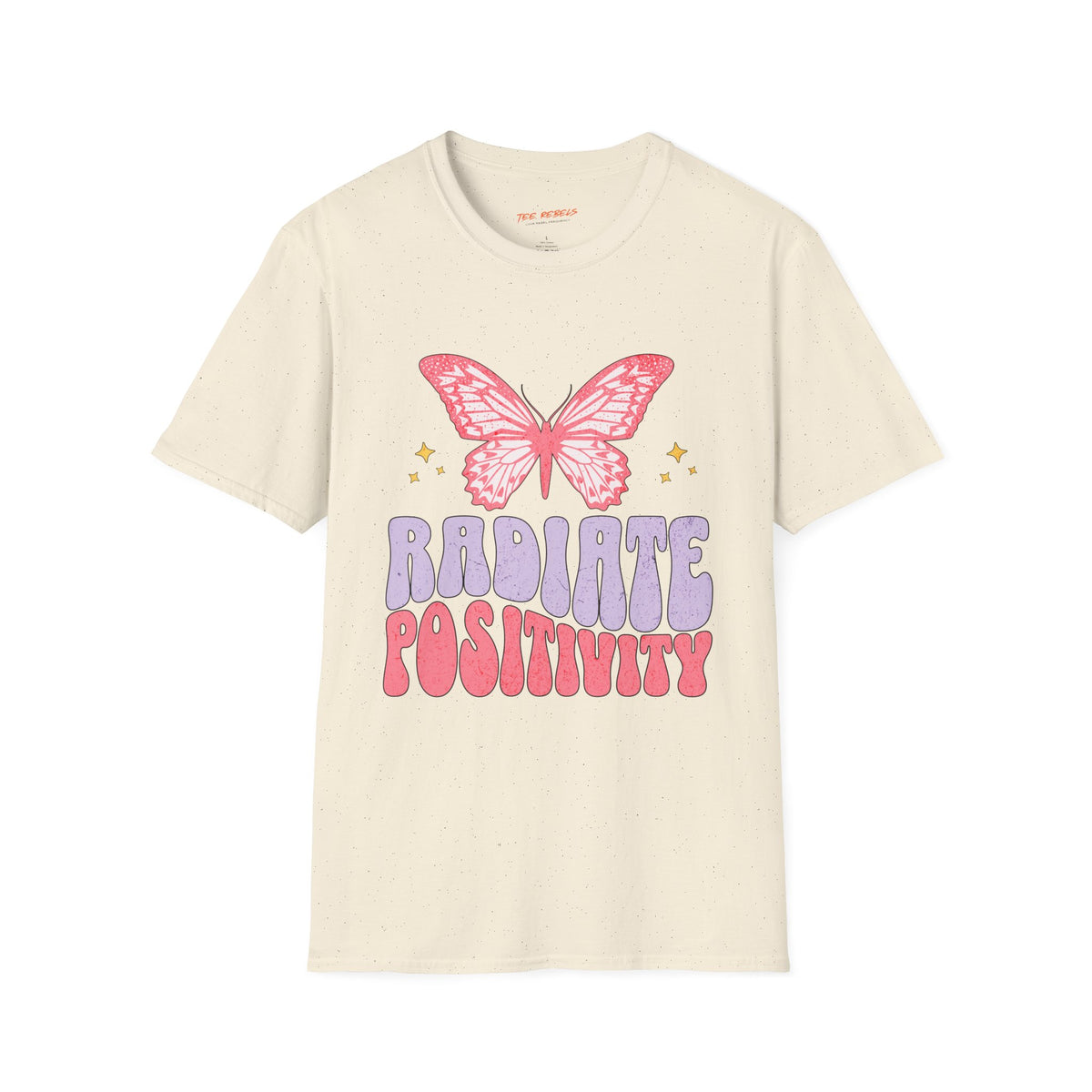 Spread Love & Radiate Positivity Butterfly Rose Graphic T-Shirt