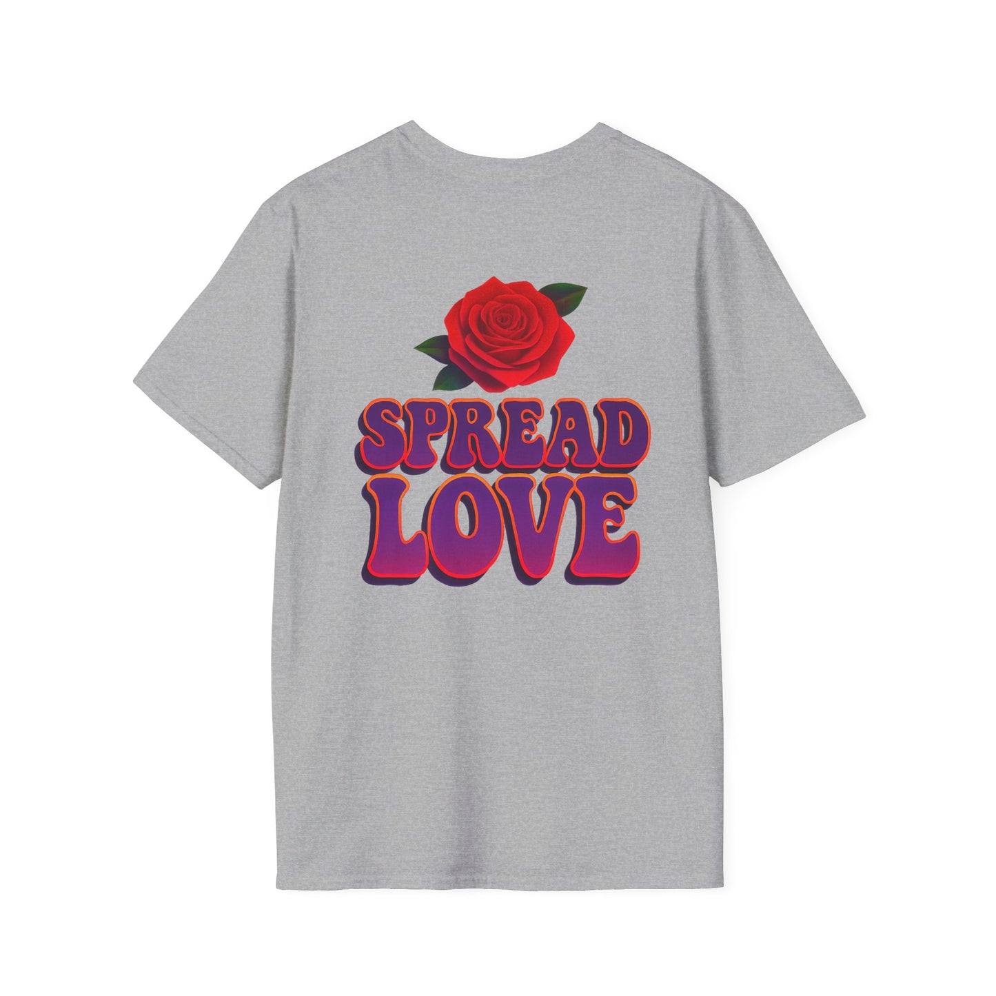 Become Butterfly T-Shirt — Pink Butterfly & "Spread Love" Rose Graphic Tee