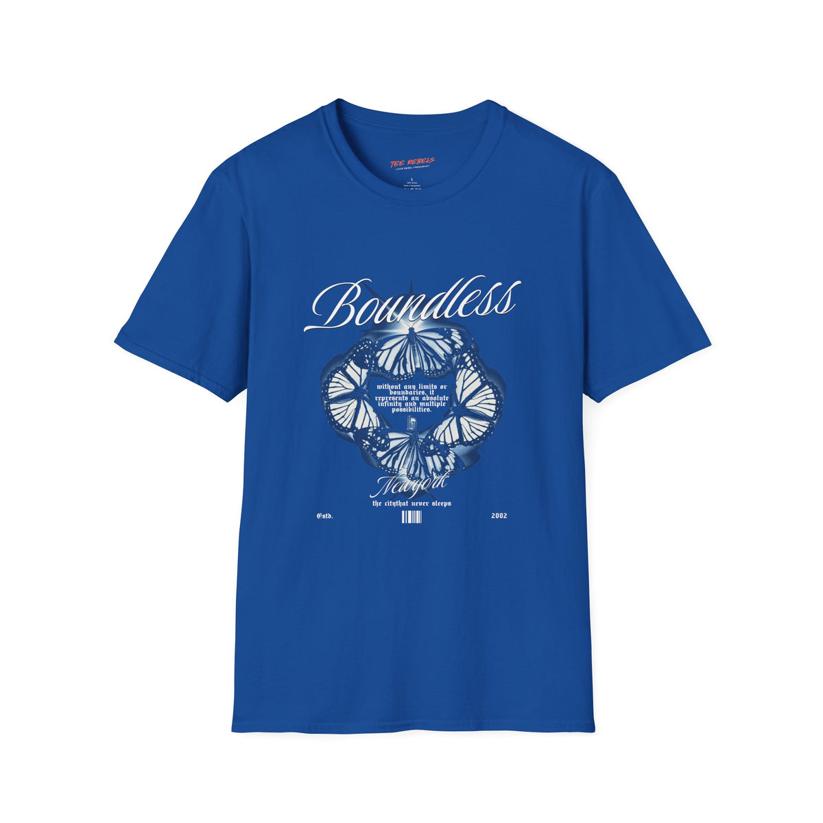 Boundless Butterfly Graphic Spread Love Rose T-Shirt