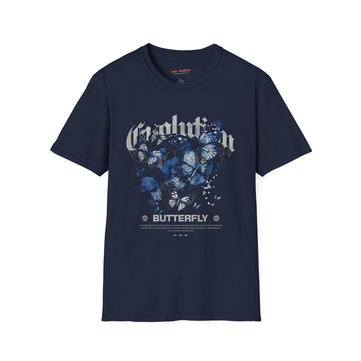 Evolution Butterfly Spread Love Rose Graphic T-Shirt