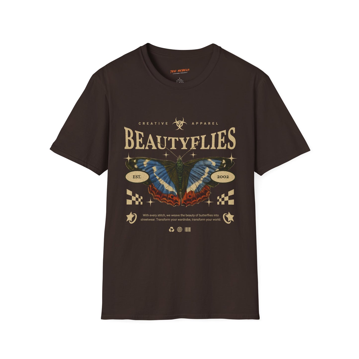 Beautyflies Butterfly Graphic Tee — “Spread Love” Rose Vintage Retro Shirt