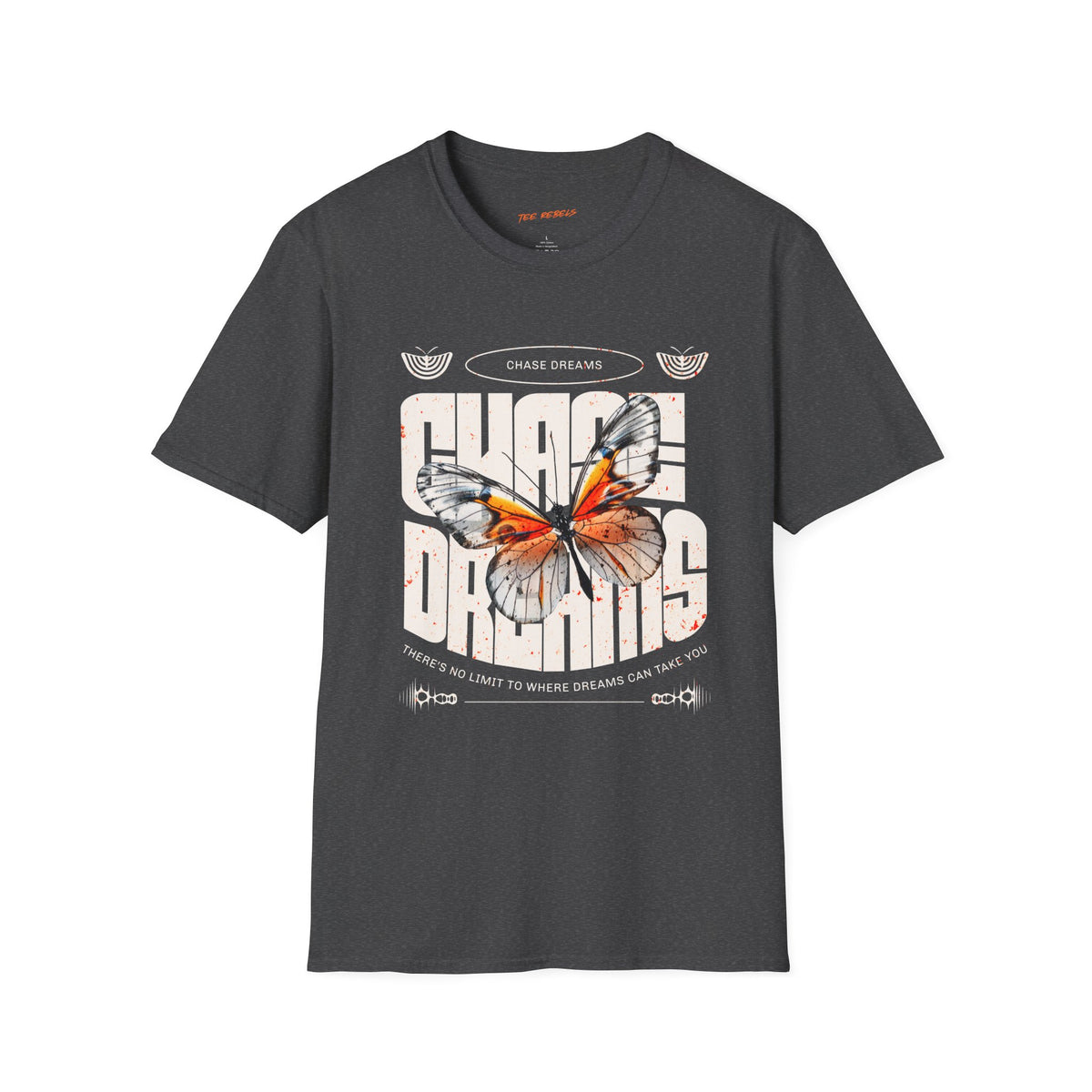 Chase Dream Butterfly Graphic Spread Love Rose T-Shirt