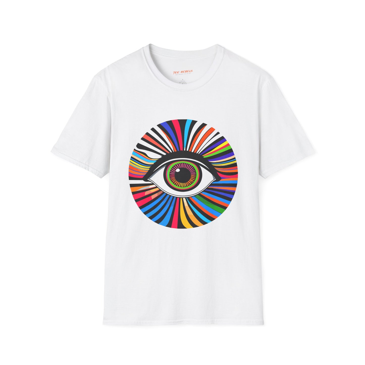 Psychedelic Eyeball Unisex Softstyle T-Shirt | Eye Rebel Frequency