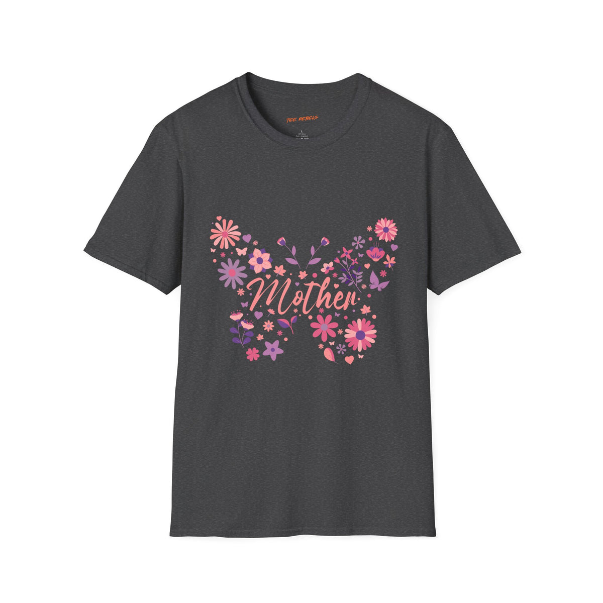 Mother Butterfly Graphic Spread Love Floral T-Shirt