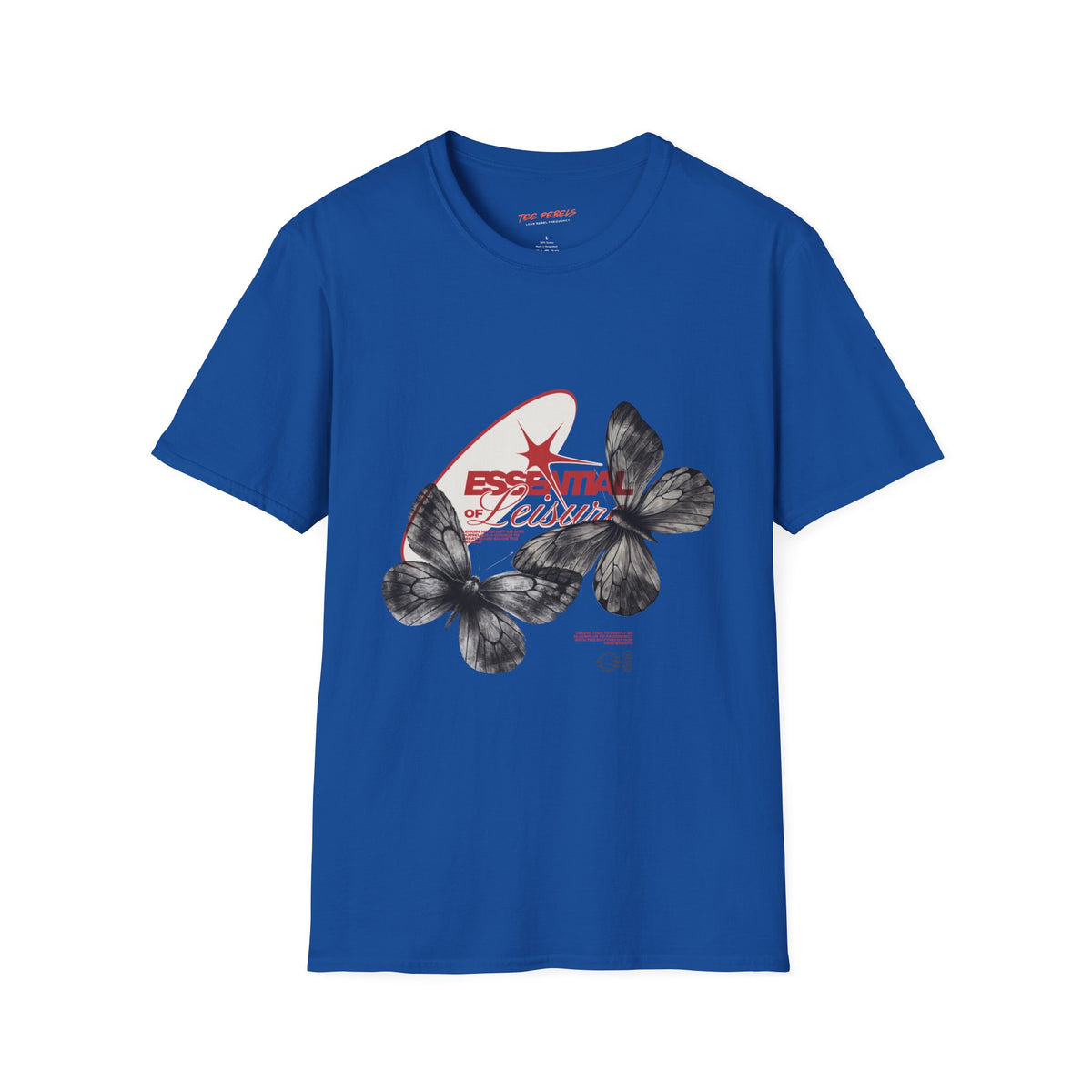 Essential of Leisure Butterfly Spread Love Rose Graphic T-Shirt