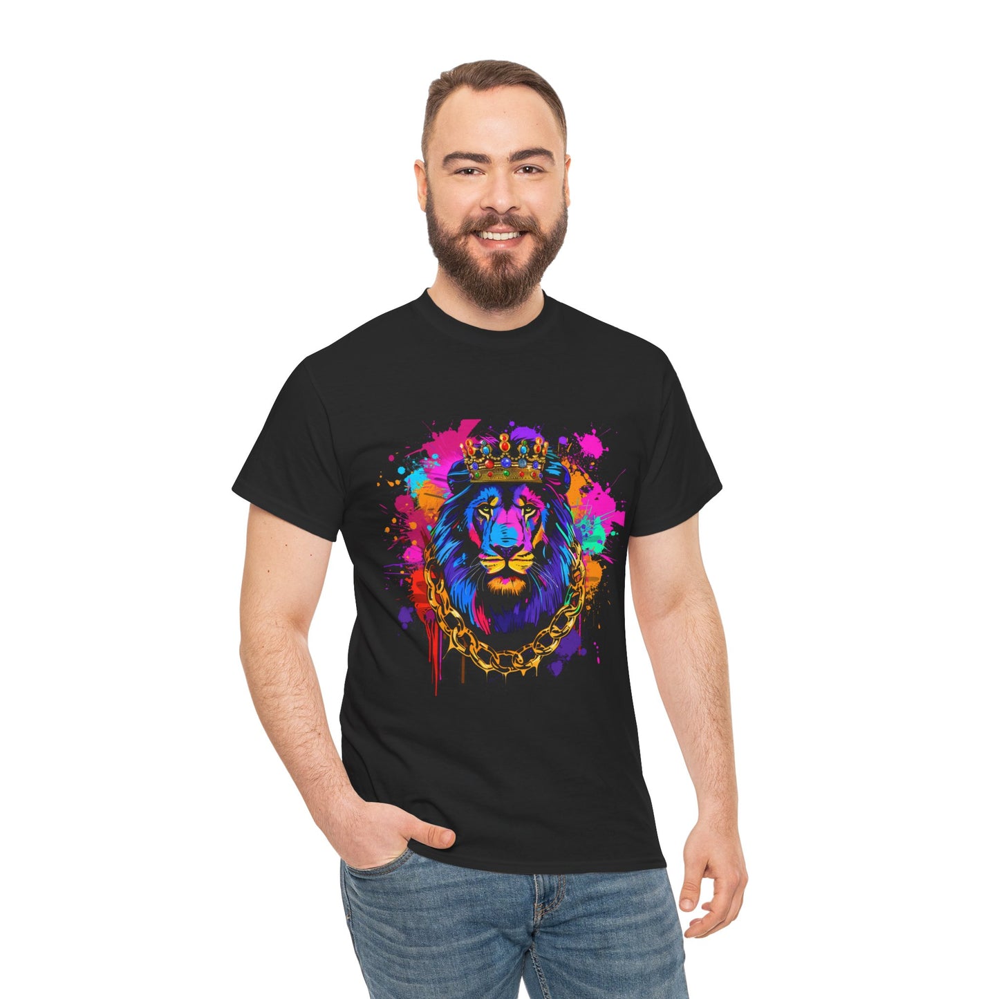 Royal Lion Graphic Unisex Heavy Cotton Tee | Lion Rebel Frequency