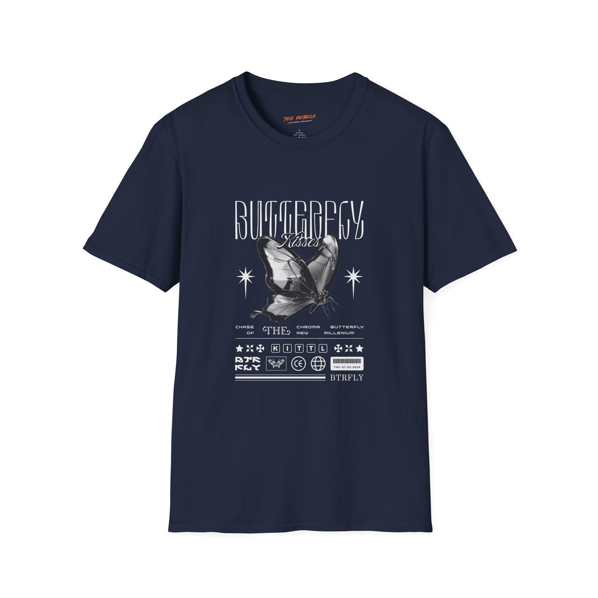 Butterfly Sci-Fi Spread Love Rose Graphic T-Shirt