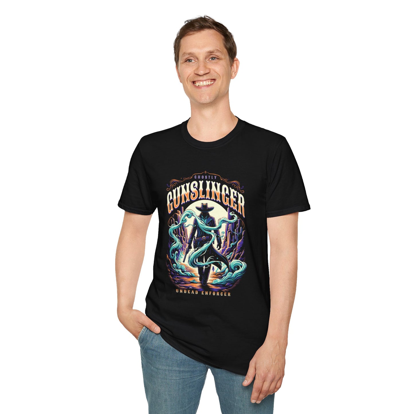 Gunslinger Unisex Streetwear T-Shirt | American Western Graphic T-Shirt | Gunslinger Rebel Frequency