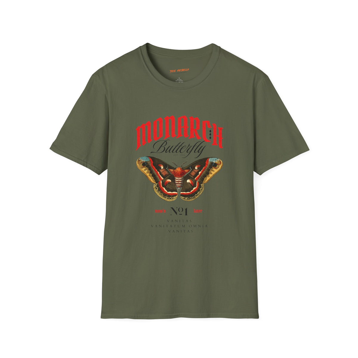 Monarch Butterfly Spread Love Rose Graphic T-Shirt