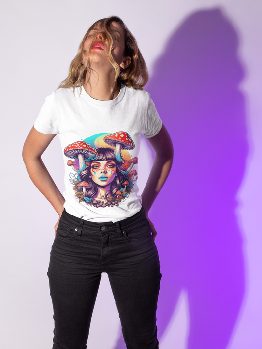 Psychedelic Fungi Lady Unisex T-Shirt | Fungi Rebel Frequency