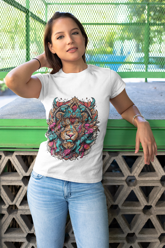 Psychedelic Lion Roar Unisex T-Shirt | Lion Rebel Frequency
