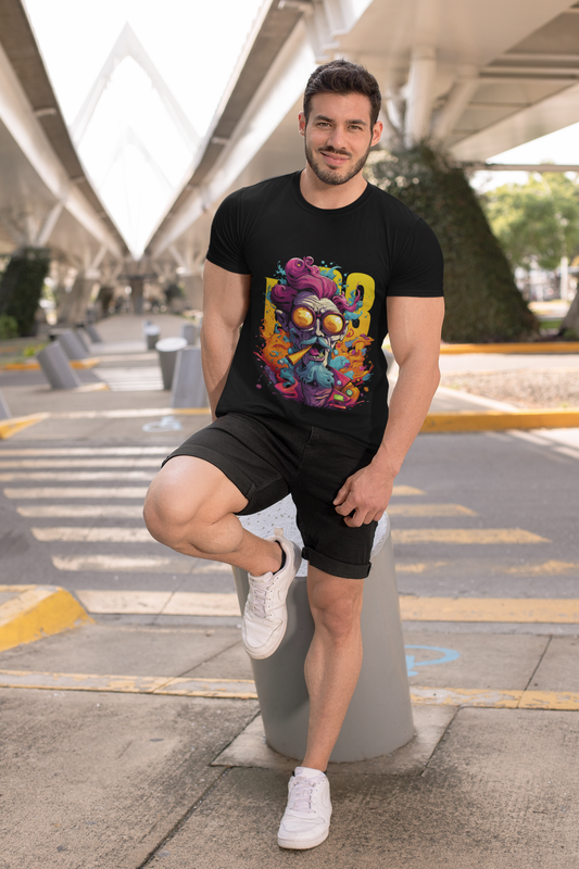 Psychedelic Gramps Smoking Unisex T-Shirt | Gramps Rebel Frequency
