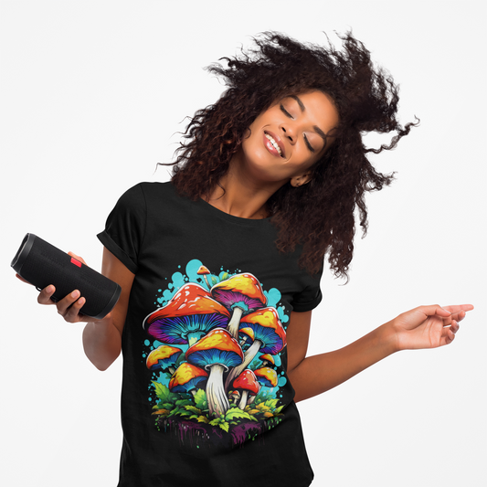 Psychedelic Mushroom Kingdom Unisex T-Shirt | Mushroom Rebel Frequency