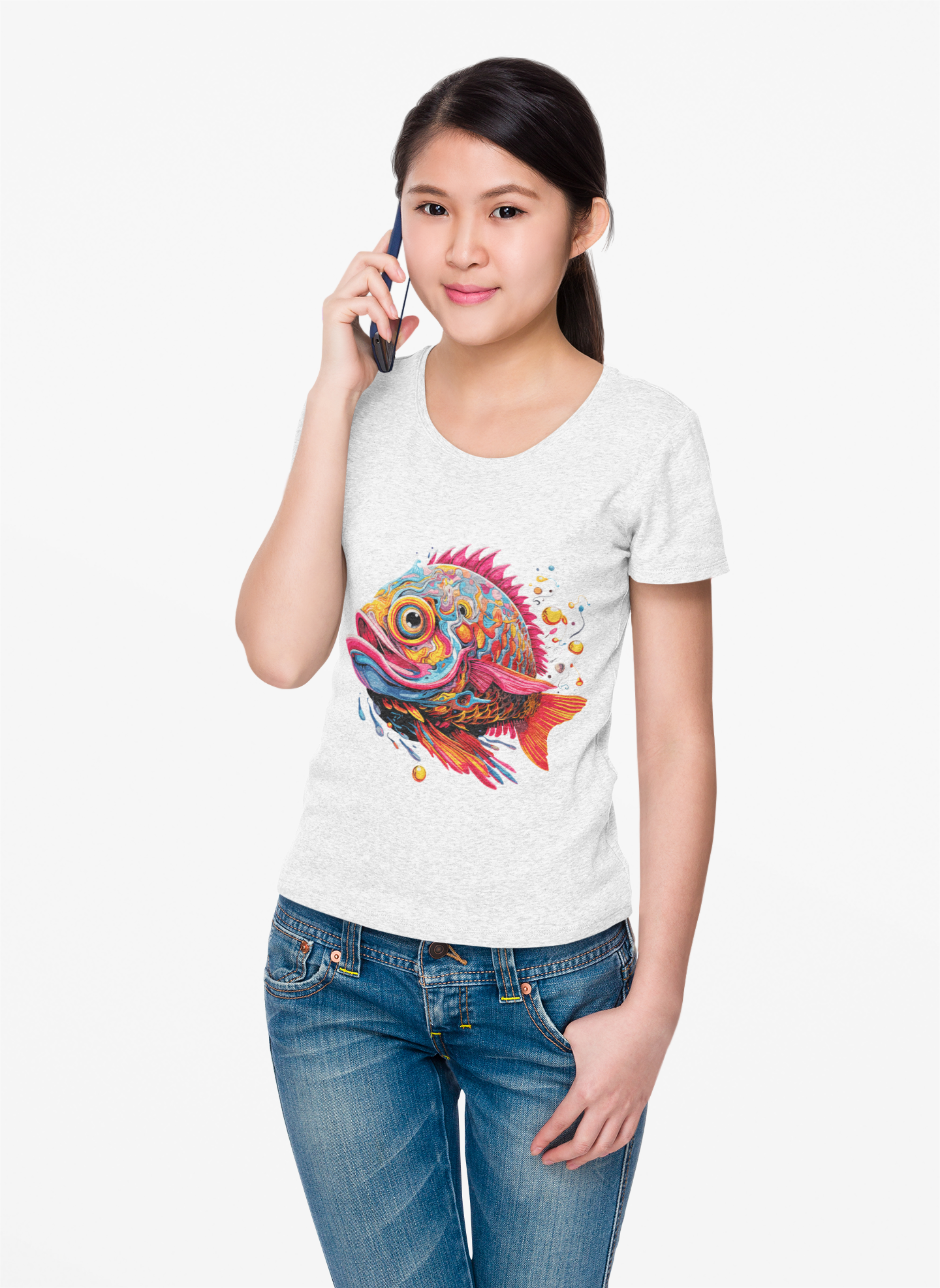 Psychedelic Fish Art Unisex T-Shirt | Fish Rebel Frequency
