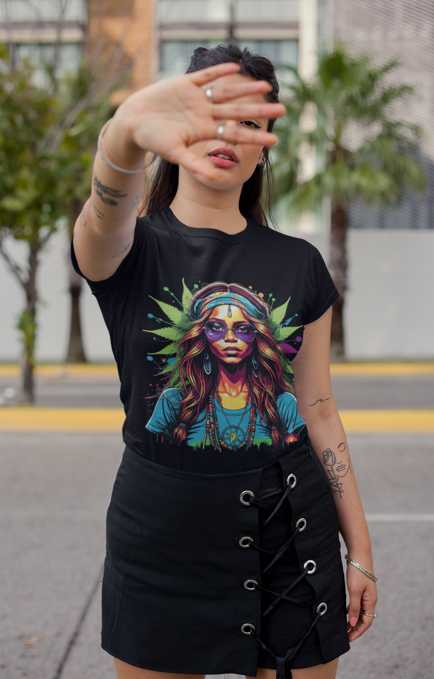 Psychedelic Bohemian Lady Unisex T-Shirt | Bohemian Rebel Frequency