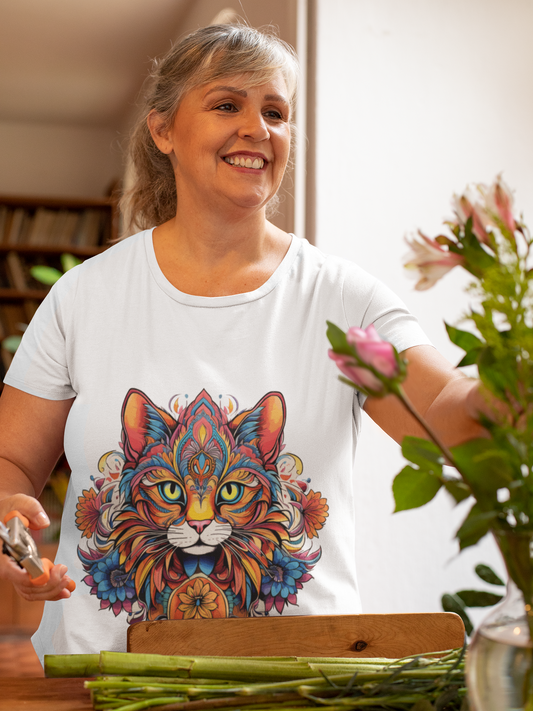 Psychedelic Cat Unisex T-Shirt | Cat Rebel Frequency