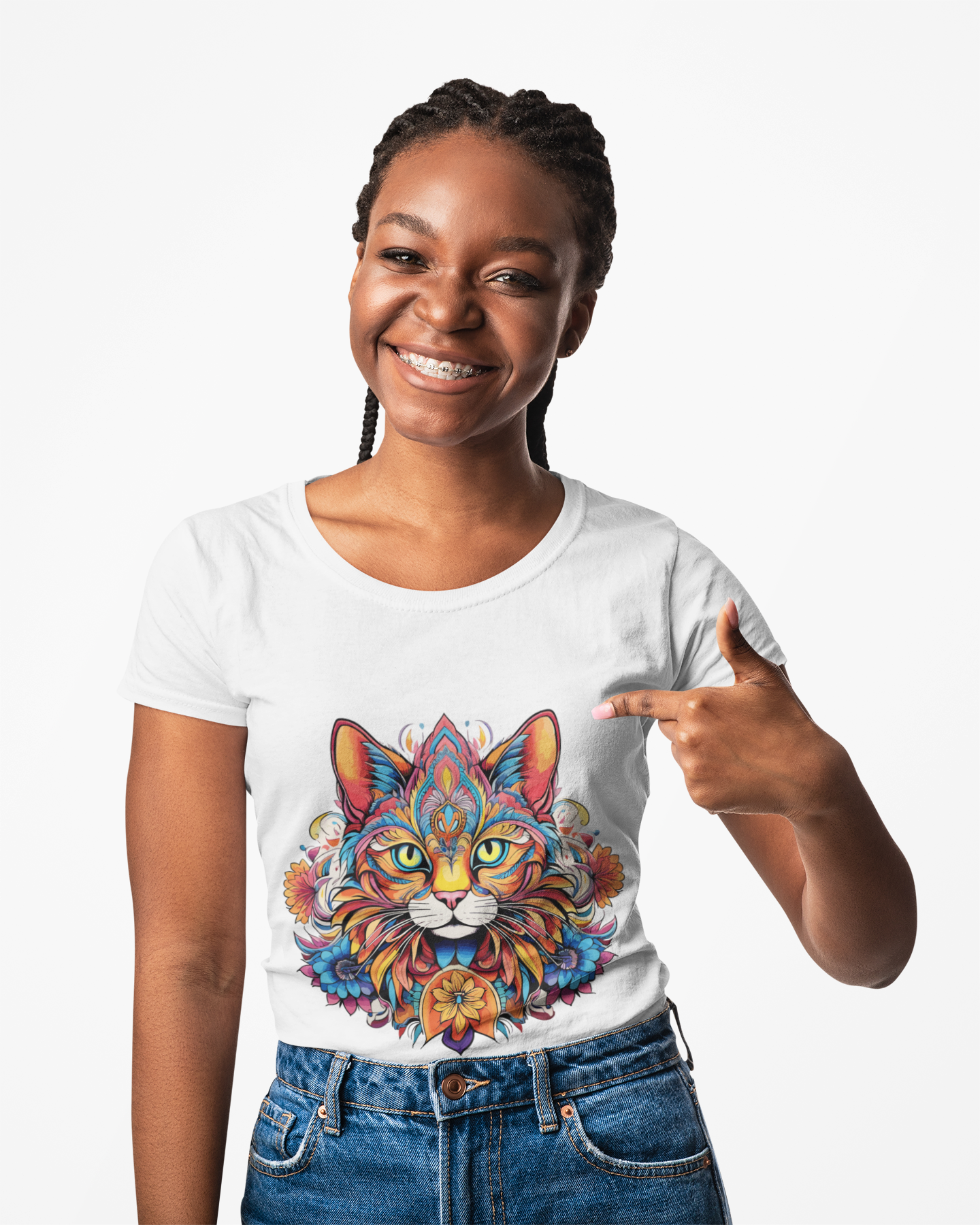Psychedelic Cat Unisex T-Shirt | Cat Rebel Frequency