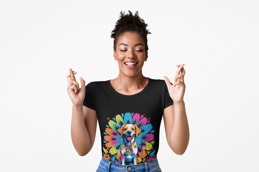 Psychedelic Dog Mandala Energy Unisex T-Shirt | Dog Rebel Frequency
