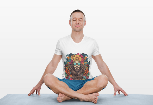Psychedelic Bohemian Floral Man Unisex T-Shirt | Bohemian Rebel Frequency
