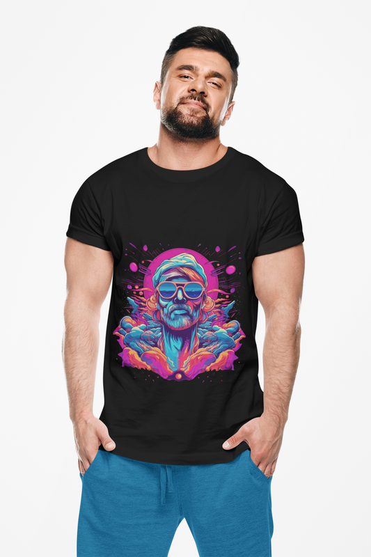 Psychedelic Synthwave Man Unisex T-Shirt | Synthwave Rebel Frequency
