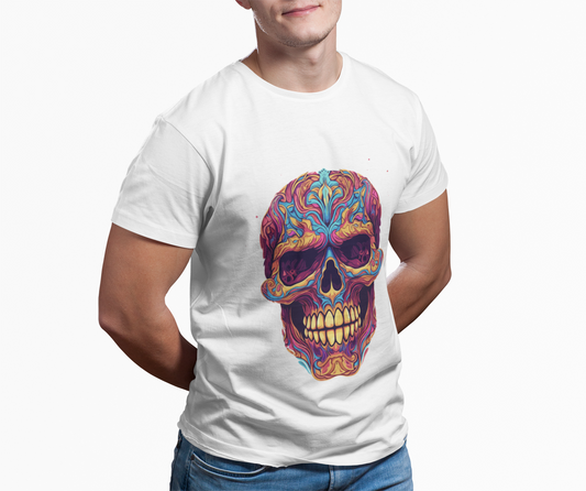Psychedelic Anatomy Skull Unisex T-Shirt | Skull Rebel Frequency