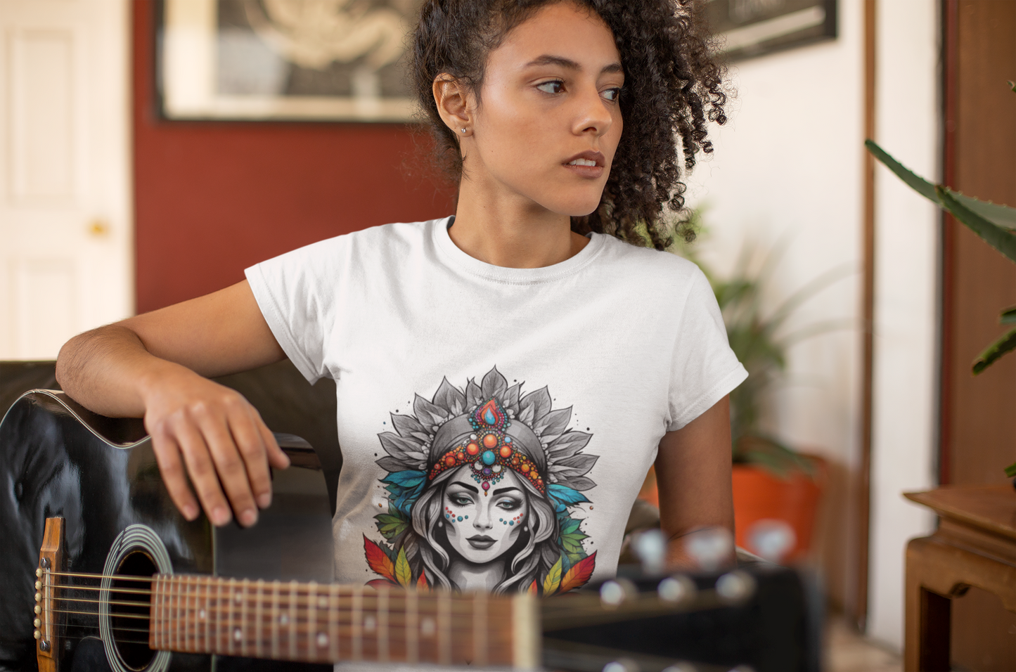 Psychedelic Boho Woman Unisex T-Shirt | Boho Rebel Frequency