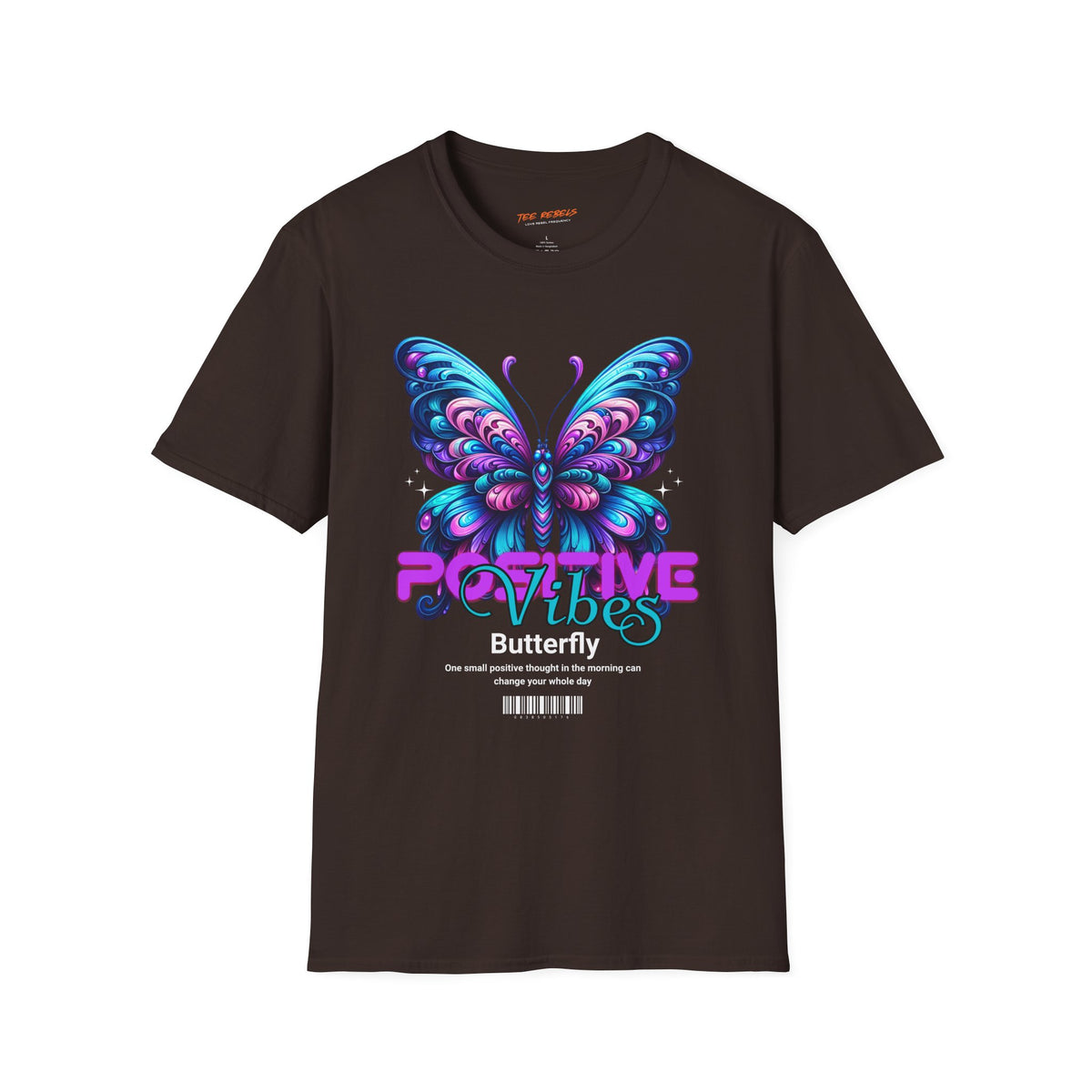 Positive Vibes Butterfly & Spread Love Rose Graphic T-Shirt