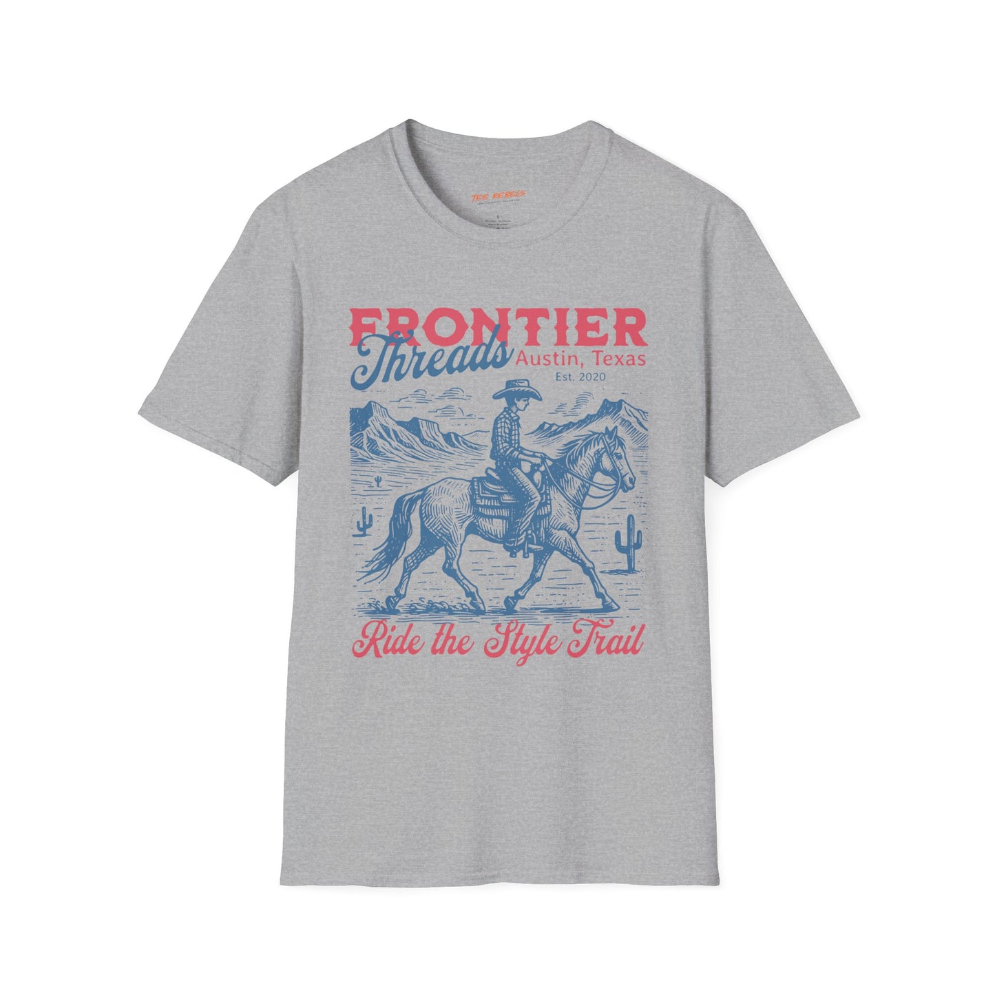 Frontier Threads Unisex Streetwear T-Shirt | American Graphic T-Shirt | Cowboy Rebel Frquency