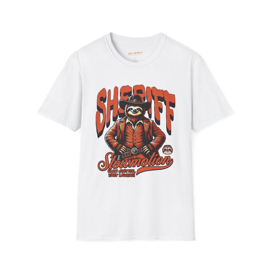 Sheriff Sloth Unisex Streetwear T-Shirt | Sheriff Cowboy Graphic T-Shirt | Sloth Rebel Frequency
