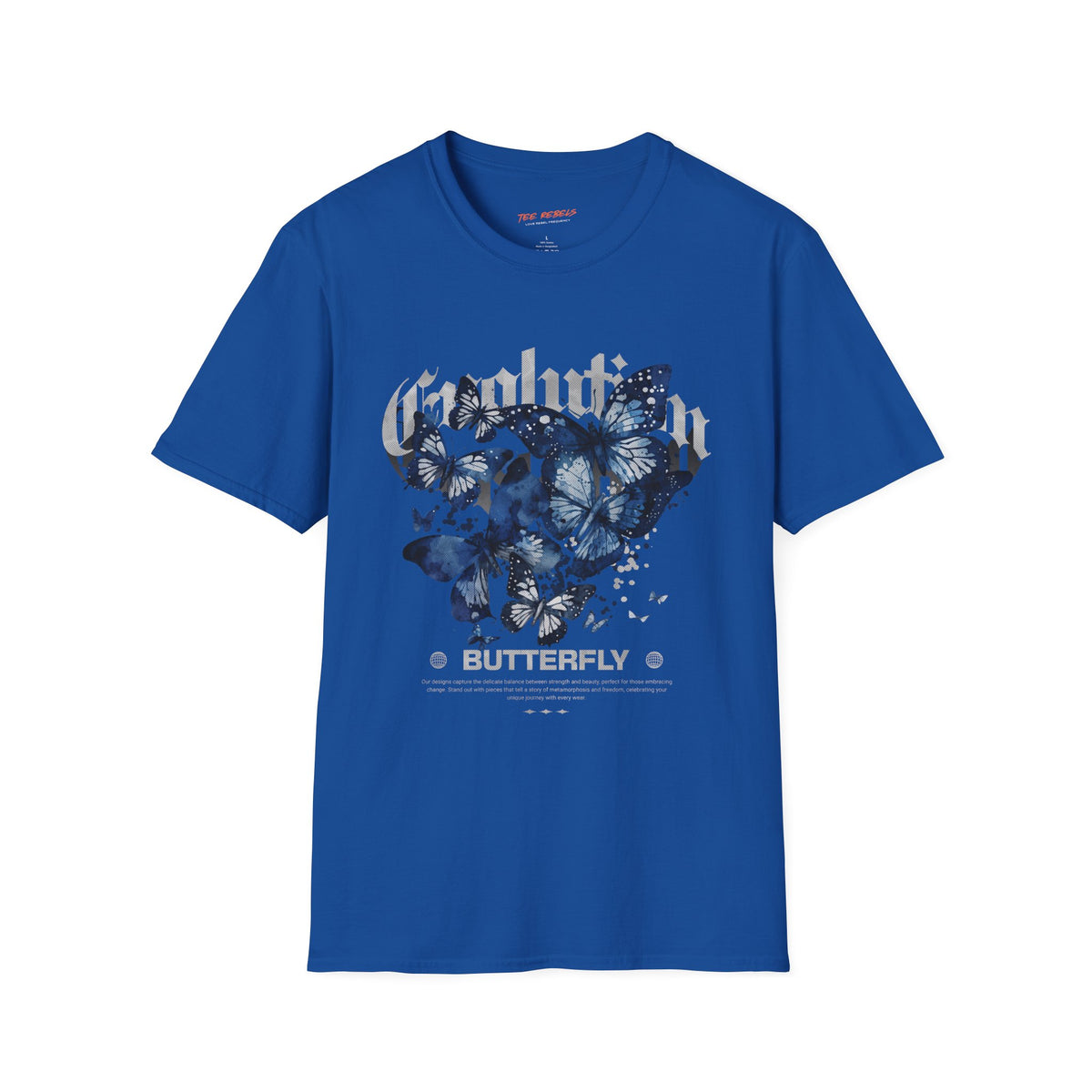 Evolution Butterfly Spread Love Rose Graphic T-Shirt
