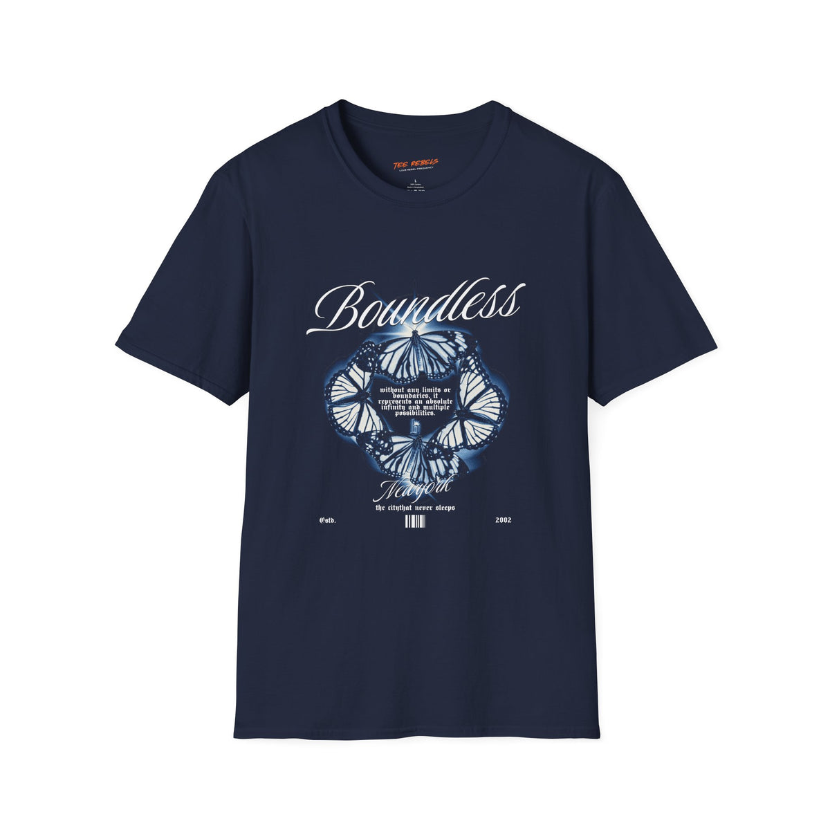 Boundless Butterfly Graphic Spread Love Rose T-Shirt