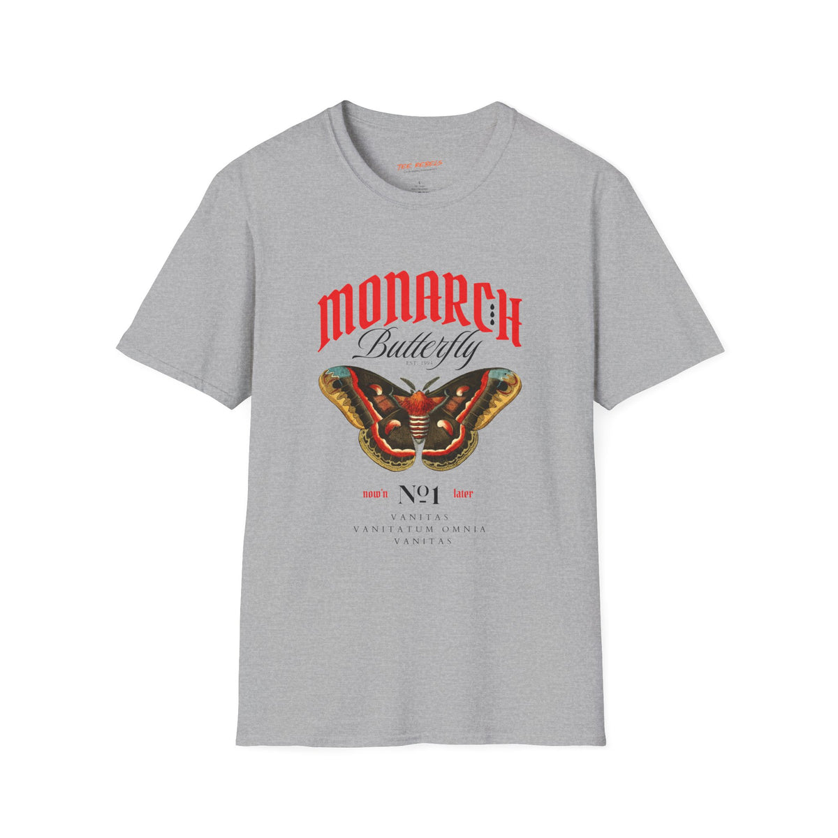 Monarch Butterfly Spread Love Rose Graphic T-Shirt
