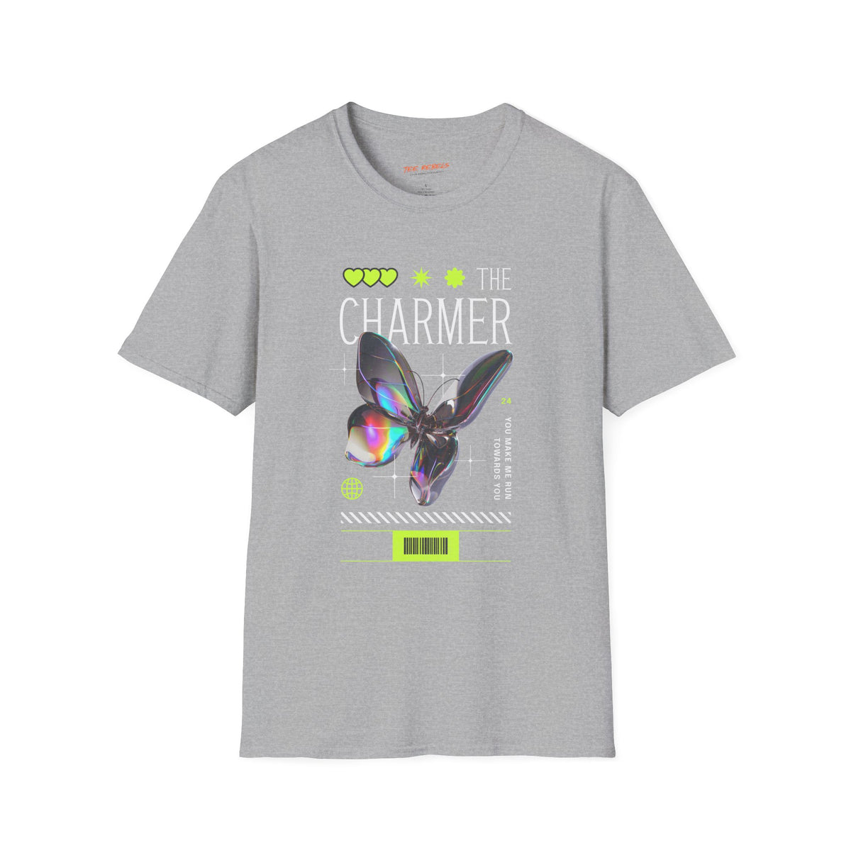 The Charmer Butterfly Spread Love Rose Graphic T-Shirt