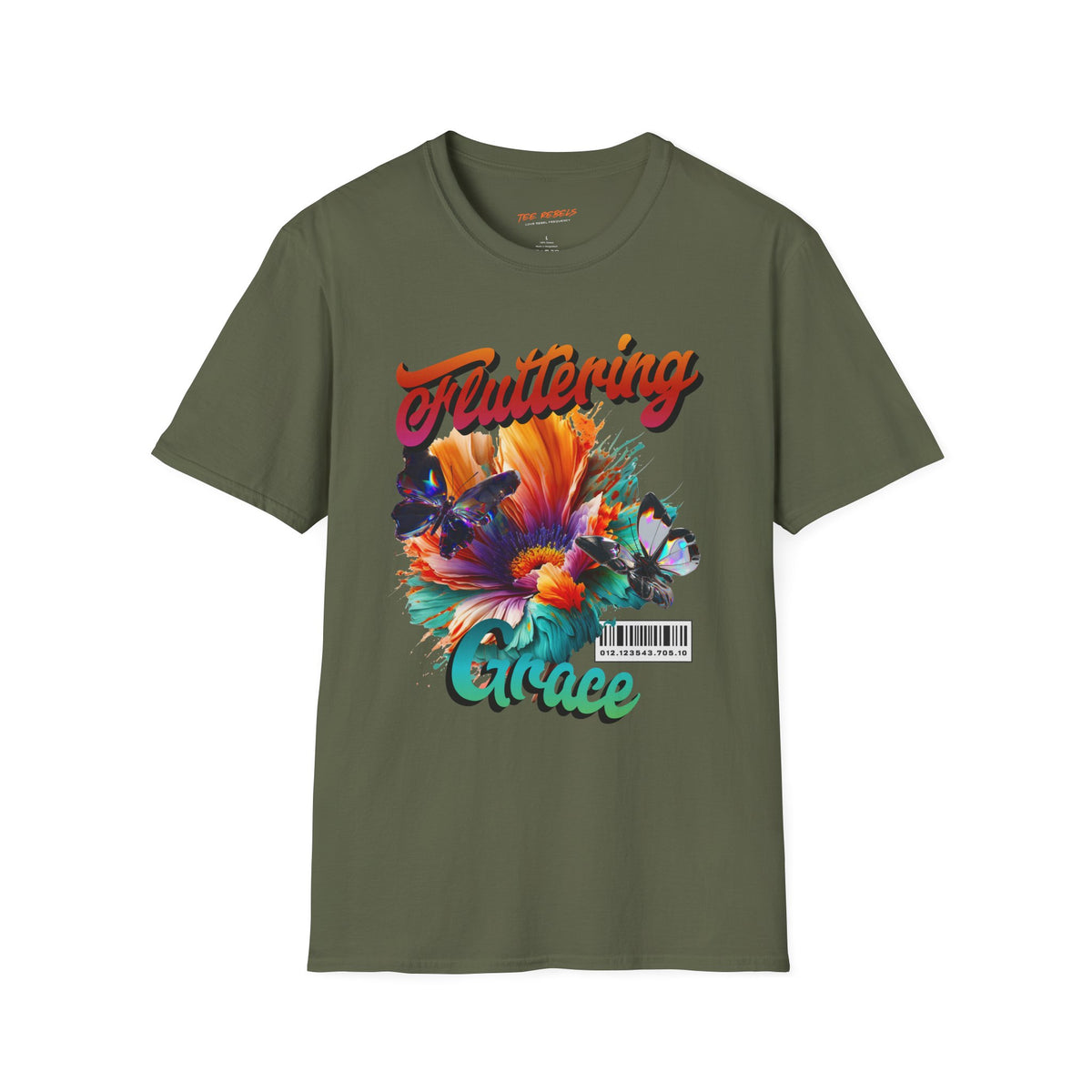 Fluttering Grace Butterfly Spread Love Floral Graphic T-Shirt