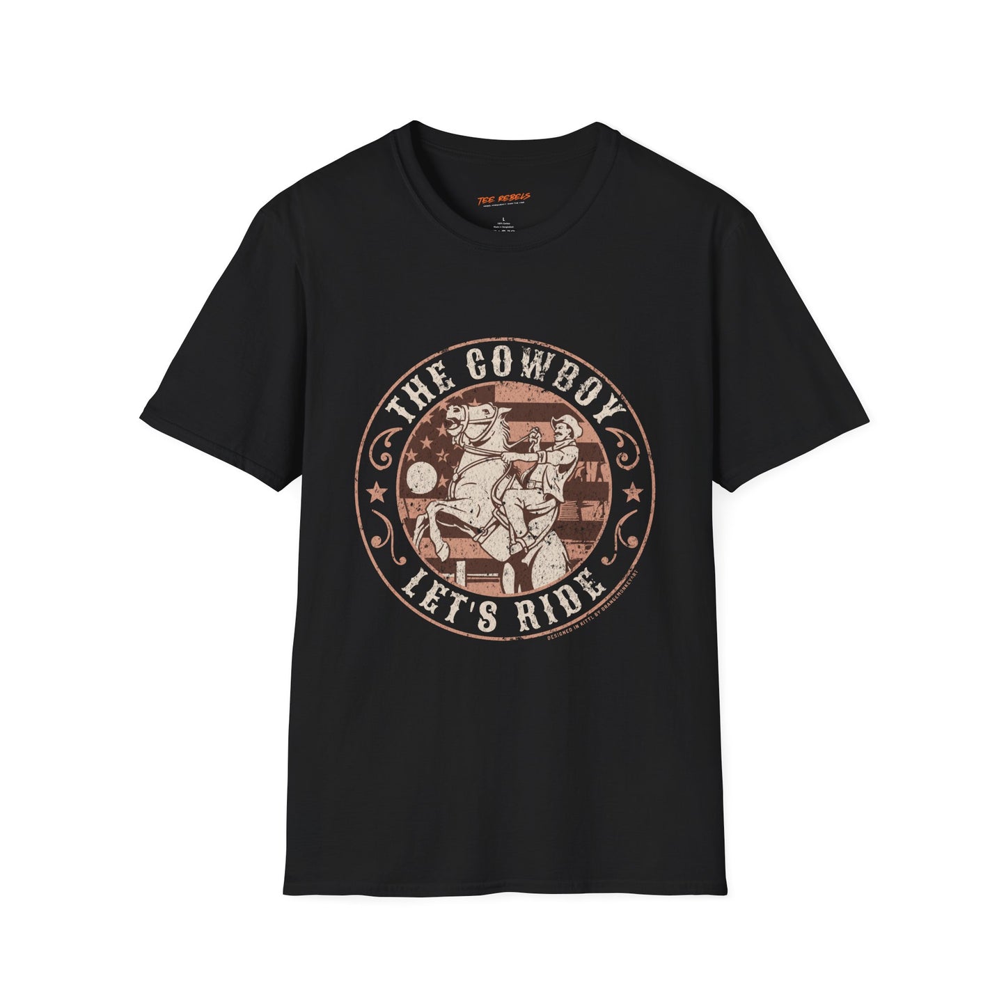The Cowboy Let's Ride Graphic Unisex Streetwear Tee for Casual Wear, Gift for Rodeo Lovers, Birthday Present, Adventure Apparel, Unique