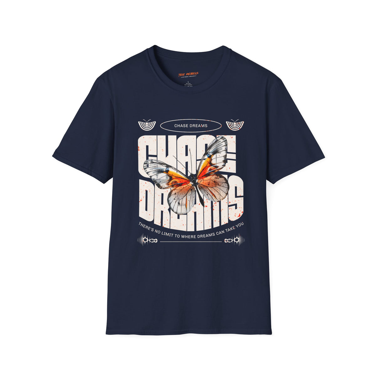Chase Dream Butterfly Graphic Spread Love Rose T-Shirt